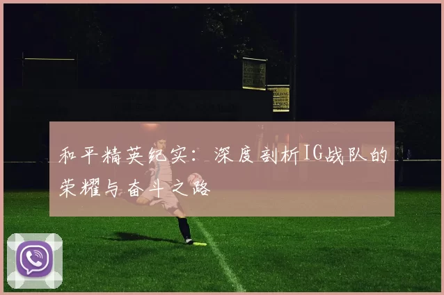 和平精英纪实：深度剖析IG战队的荣耀与奋斗之路